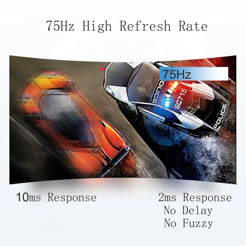écran de jeu incurvé 75Hz 24 pouces