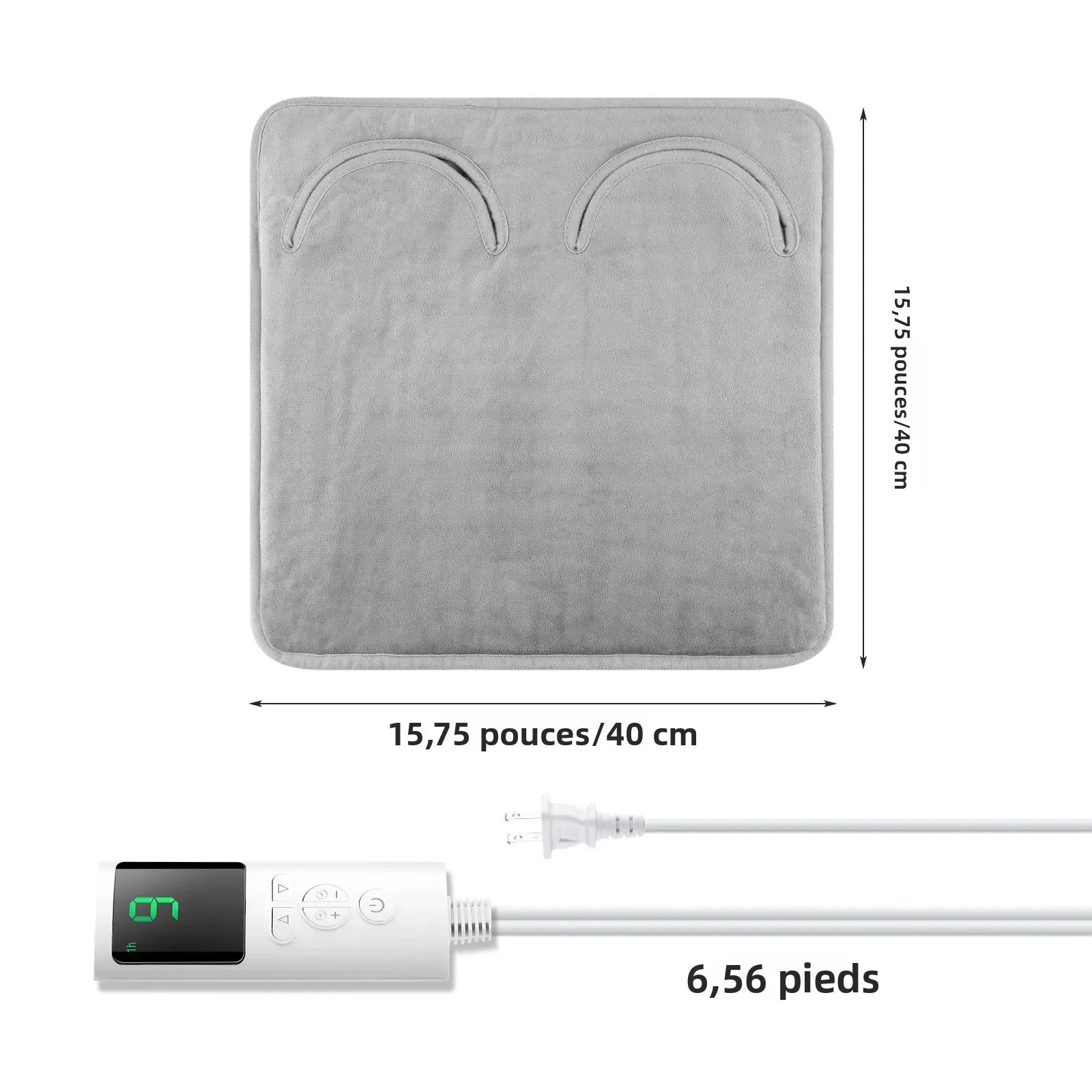 Coussin chauffant électrique pour les pieds