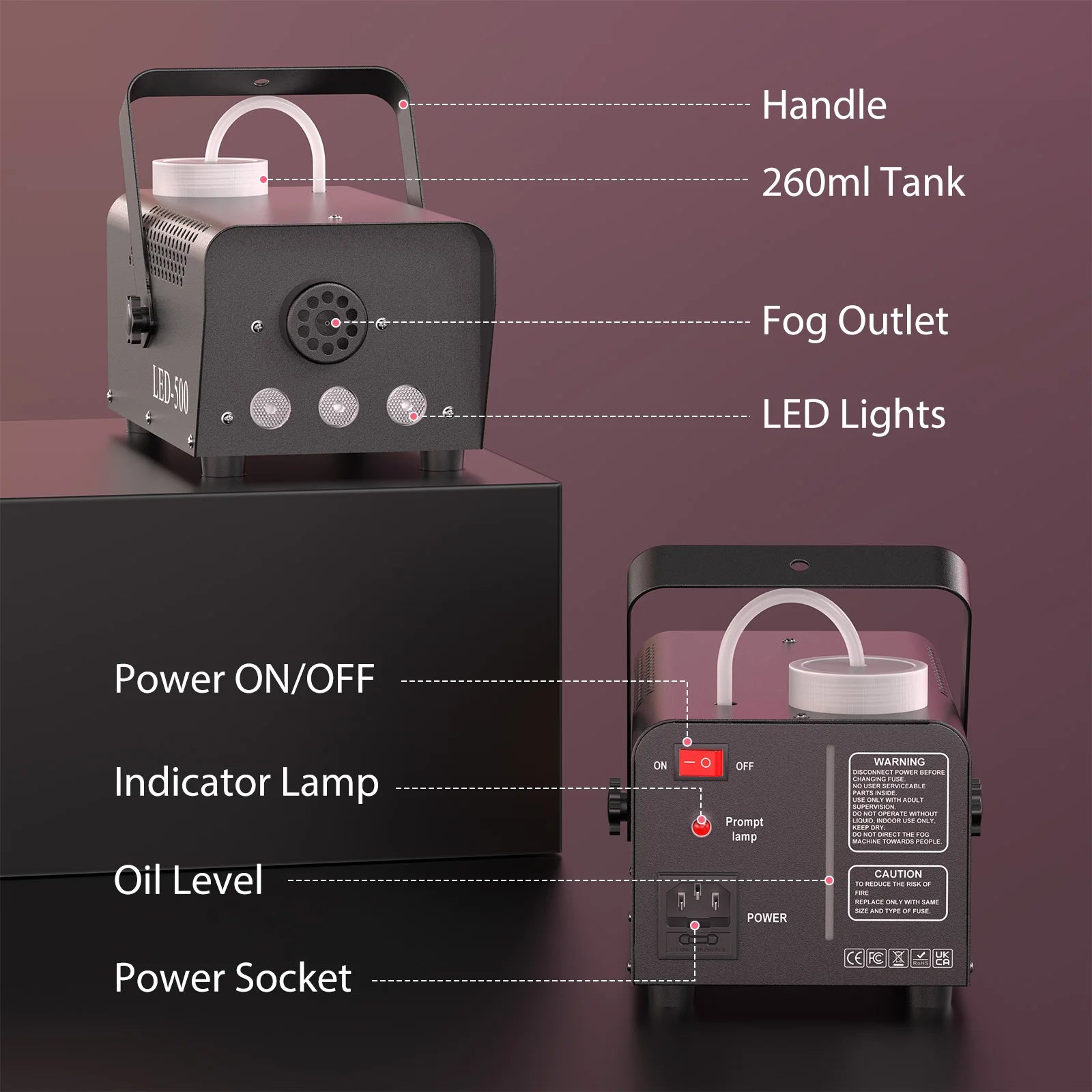 Machine à fumée RGB 3