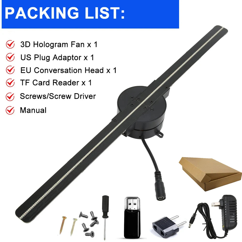 Ventilateur d'hologramme 3D