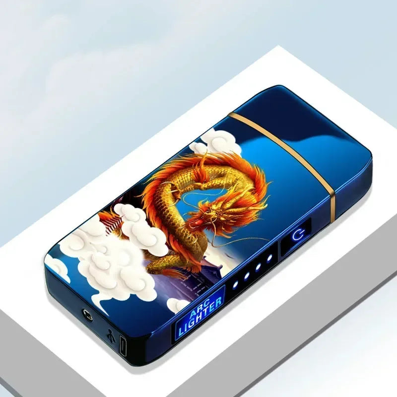 Briquet électrique coupe-vent en métal