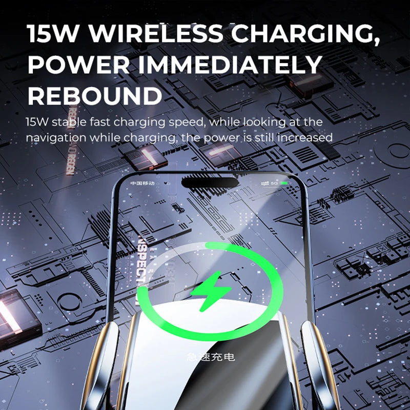 Support de téléphone de chargement sans fil pour voiture