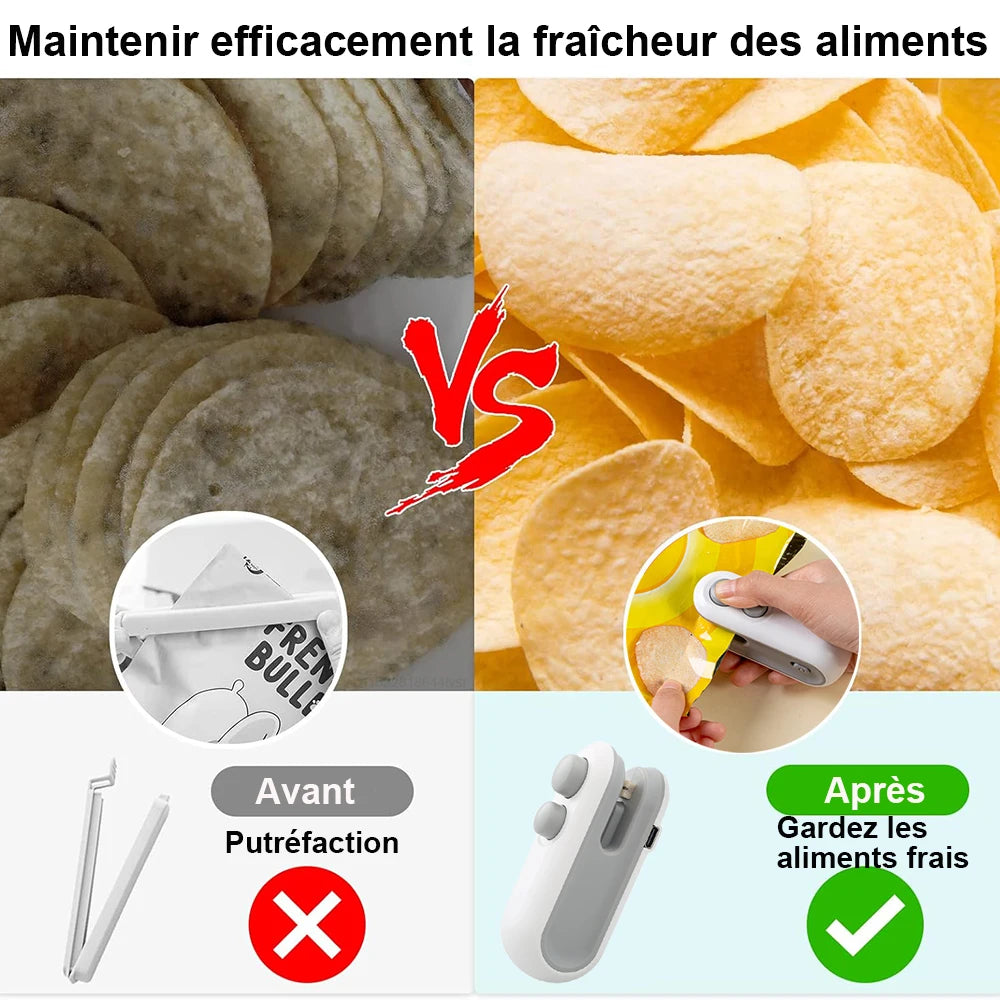 Mini machine à sceller les sacs alimentaires en plastique