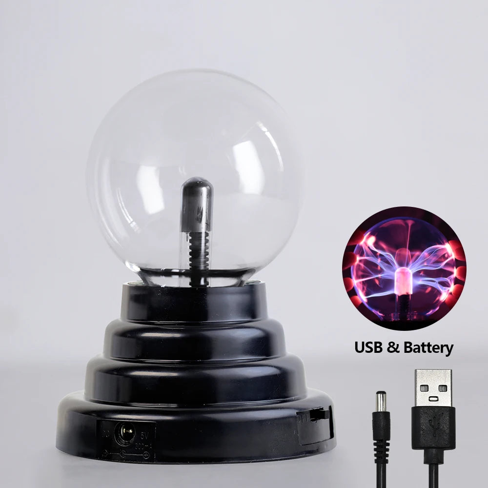 Lampe boule de plasma en cristal magique