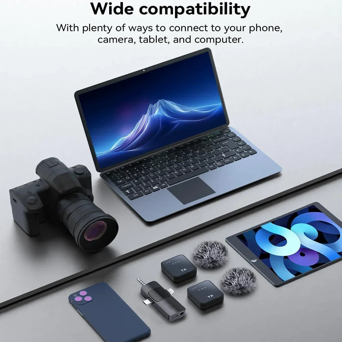 Microphone 3 en 1 pour iPhone/Android