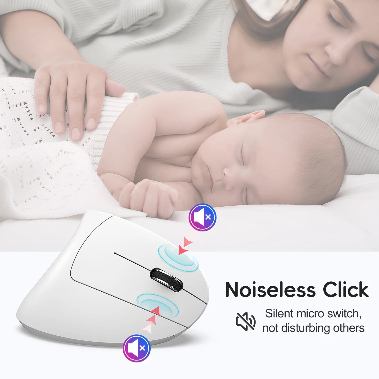 Souris verticale ergonomique sans fil pour PC