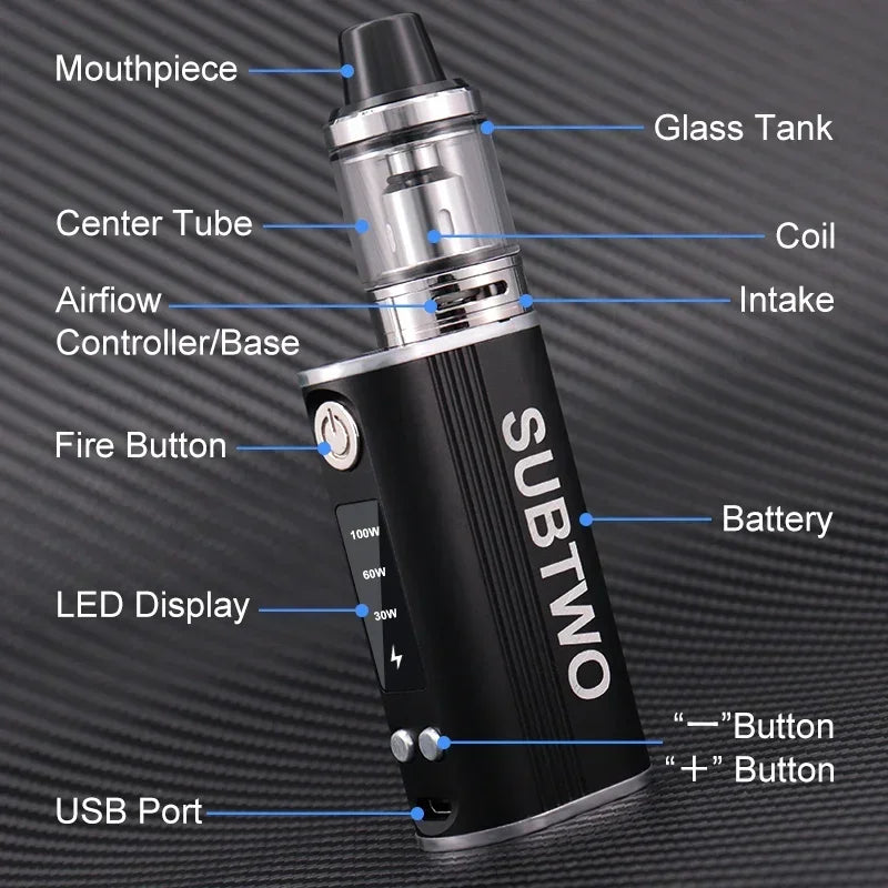 Kit de cigarettes électroniques 30W/60W/100W
