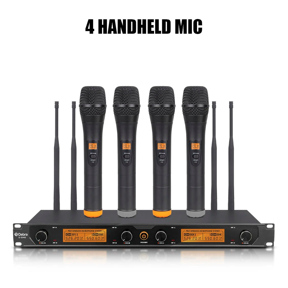 Microphone sans fil UHF 4 canaux D-240