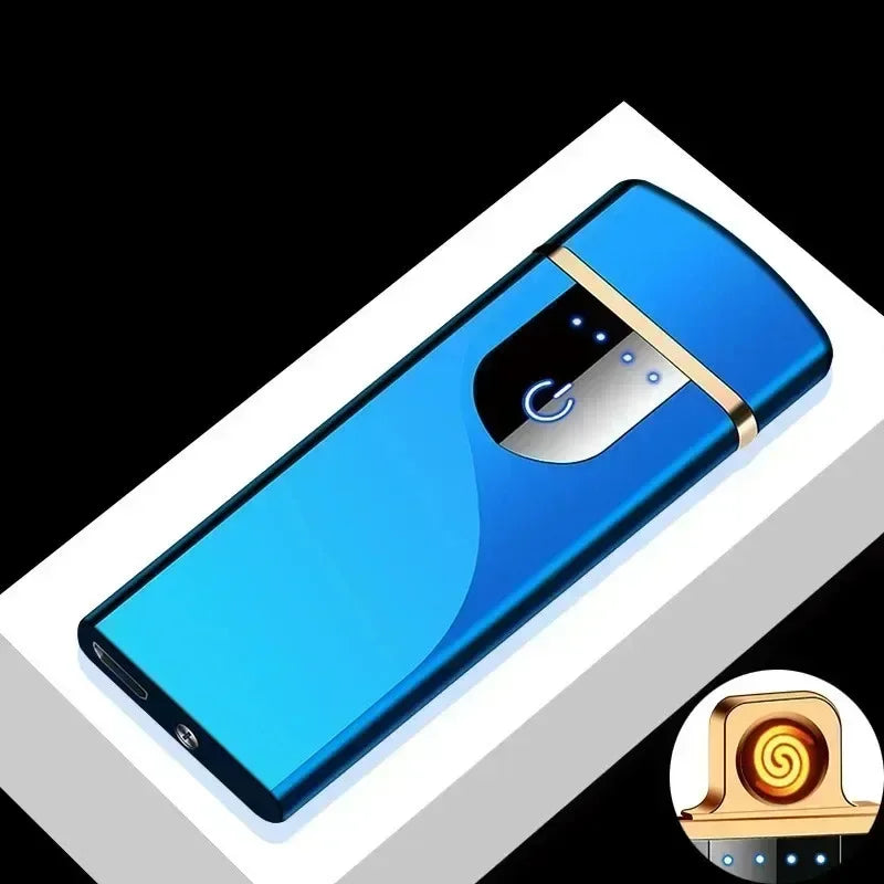 Briquet électrique coupe-vent en métal