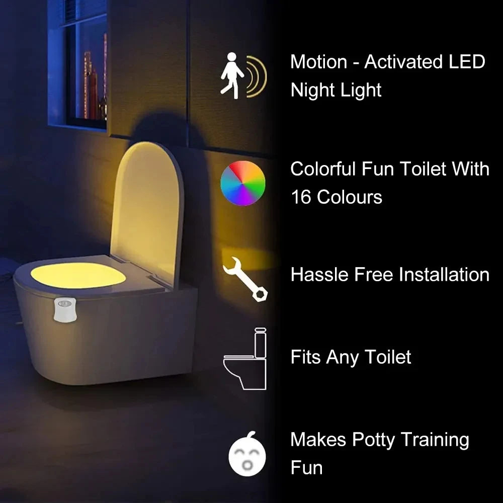 Lampe LED sans fil pour toilette