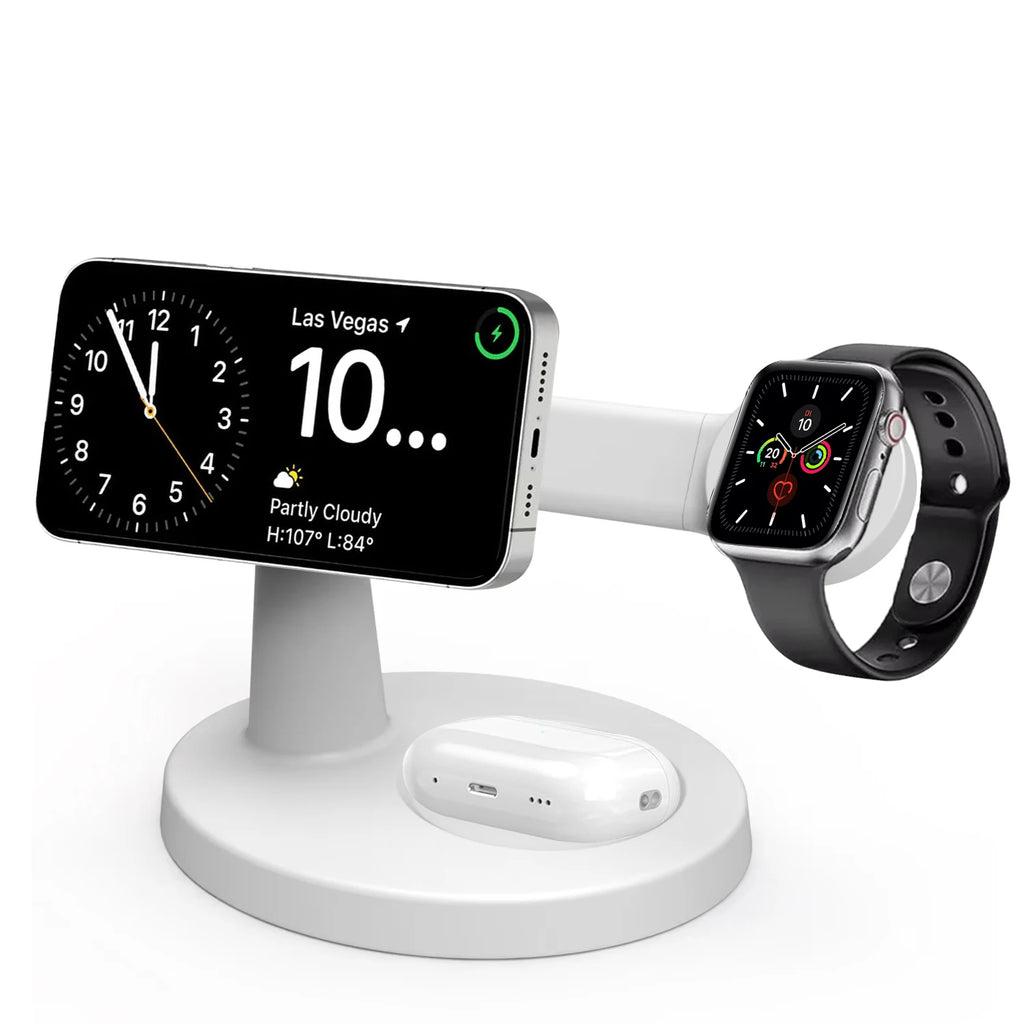 Support de chargeur magnétique sans fil 3 en 1 pour iPhone /watch/airpods