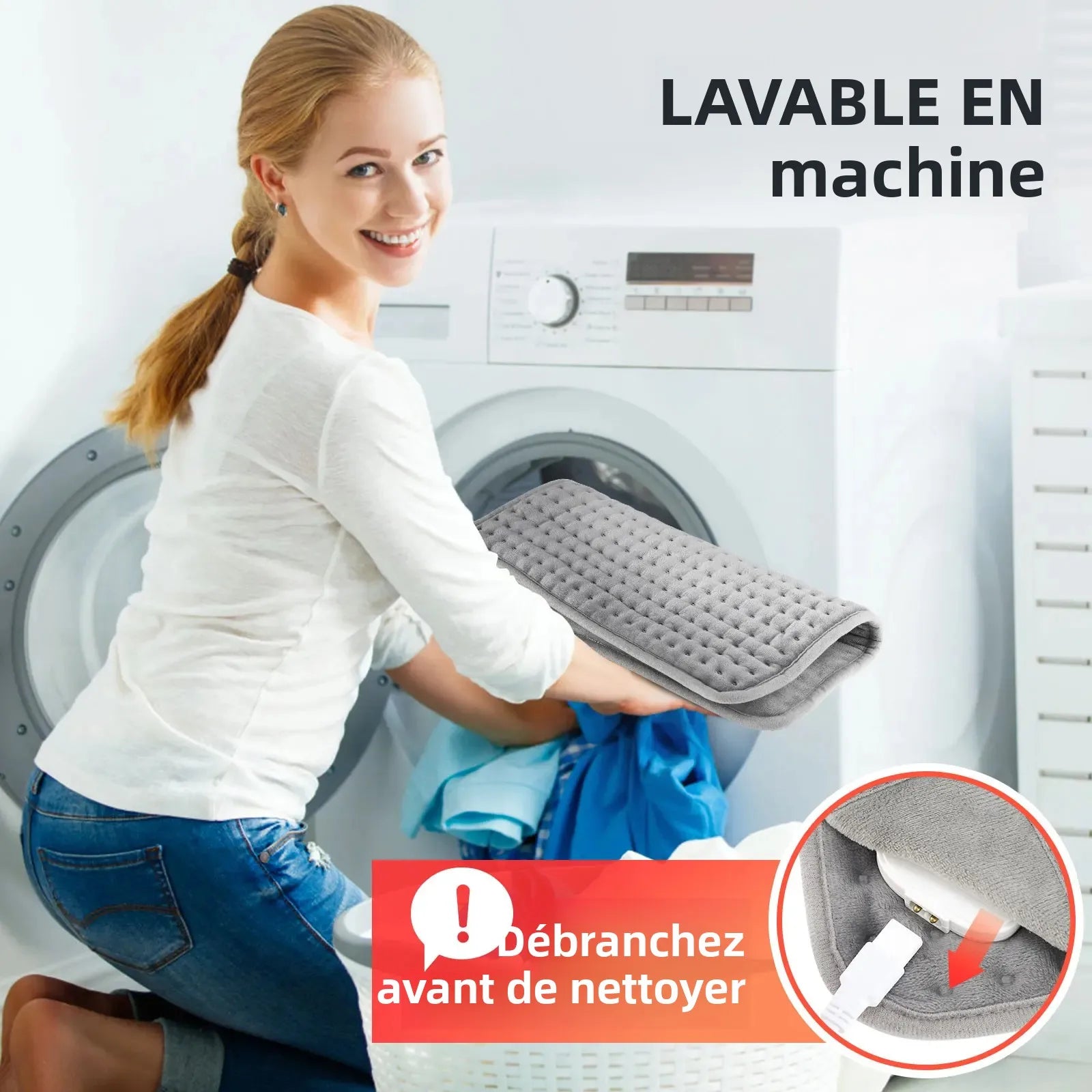 Coussin chauffant électrique pour les pieds