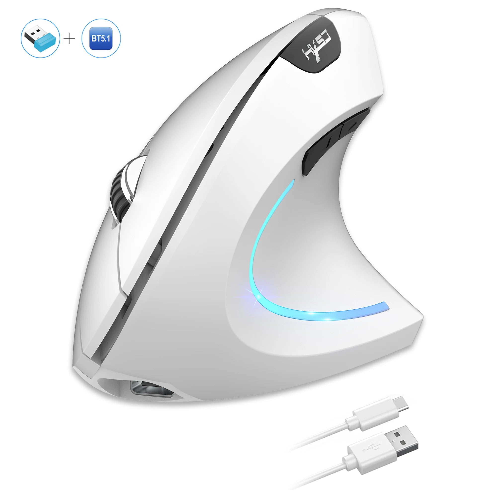Souris verticale ergonomique sans fil pour PC
