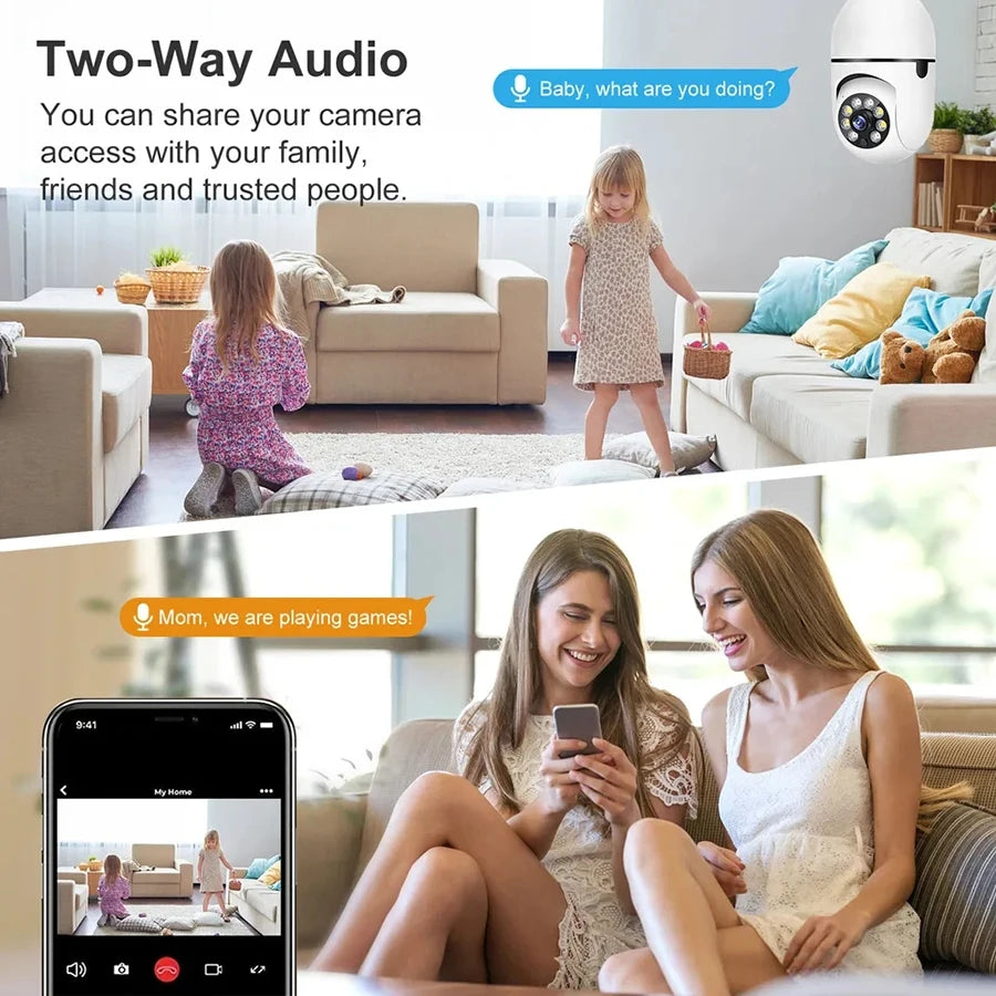 Caméra de surveillance couleur E27