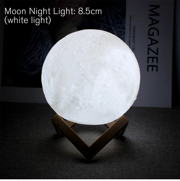 Lampe LED en forme de lune de 8 cm